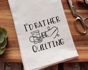 Gift for Quilter, Gift for Mom, Dish Towel, Quilters Tea Towel, Quilter Kitchen Towel, Sewing Gift, Hostess Gift, Tea towel Quilting,