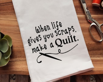 Gift for Quilter, Gift for Mom, Dish Towel Quilting, Quilters Tea Towel, Quilter Kitchen Towel, Quilter Hostess gift, Sewing Gift