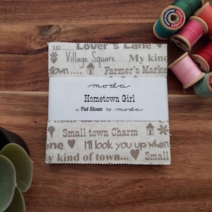 Moda Hometown Girl Fabric Charm Pack by Pat Sloan, Quilt fabric, charm pack, cotton fabric, designer fabric, fabric shop