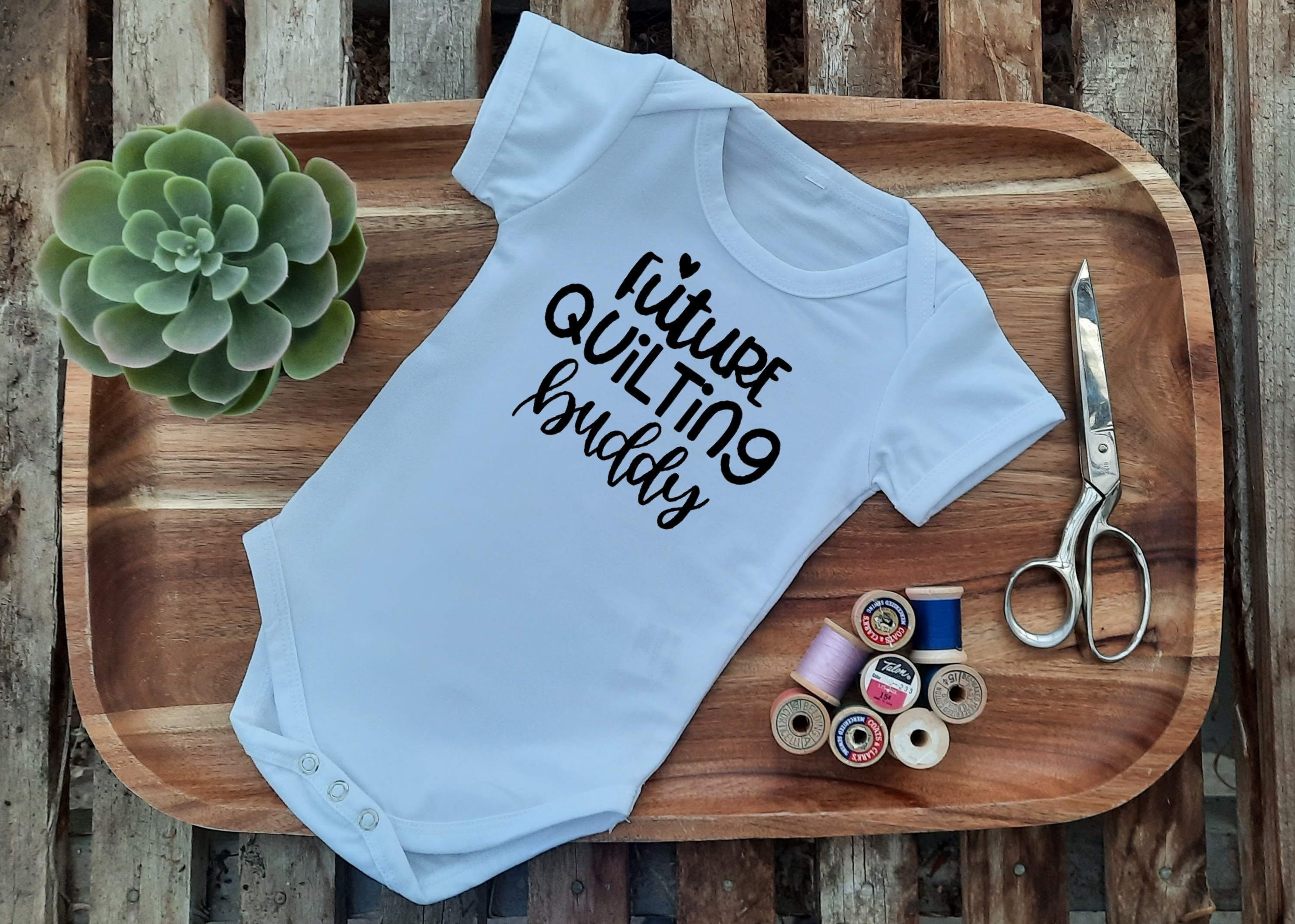 Gift for Quilter, Pregnancy Reveal, Baby Announcement bodysuit, Baby Shower Gift, Gift for New Parent, Future Quilting Buddy, Future Quilter