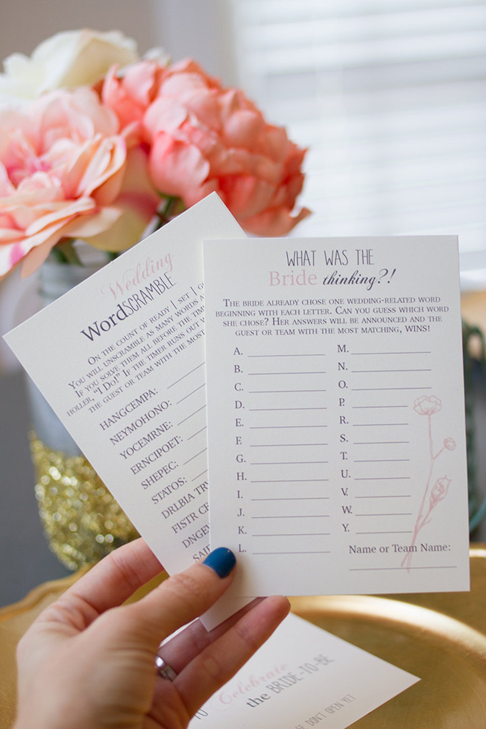 Wedding Bridal Shower Games Etsy