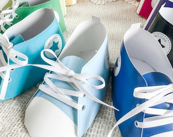 Baby Shower Paper Shoe Printable Favor Sneaker- ALL COLORS Printable PDF File