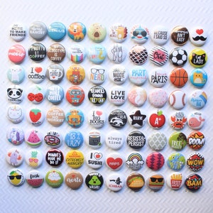 Mix & Match Button Pins- Your Pick Cute Button Pin Gift