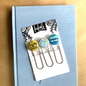 Environmental/Save the Earth/ Climate Change/Jumbo Planner Clip Jumbo Bookmark Jumbo Paper Clip Gift for Her /Gift for Teacher /Book Readers