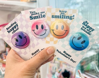 Giftable Valentine's Day Cards with 1.5" Button Pin