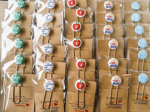 Teacher Gift- Teacher  Appreciation Book Mark Planner Clip- on Giftable Carding End of Year Teacher Christmas Holiday Gift