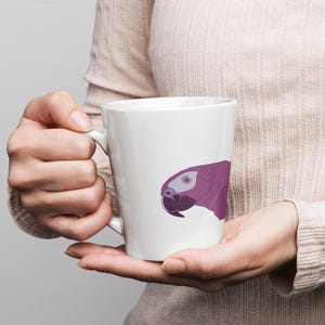 Mug à café au lait perroquet gris d&#39;Afrique