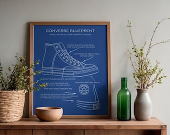 Converse Chuck Taylor Blueprint Print – Architectural Sneaker Study (Digital Download)