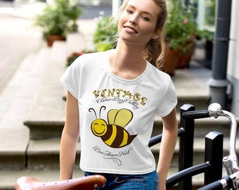 Vintage Bee T-Shirt | Bumblebee Graphic Tee, Soft Cotton, Whimsical Style