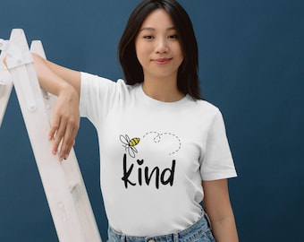Vintage Bee Kind Graphic T-Shirt | Bumblebee Wildflower Print Tee