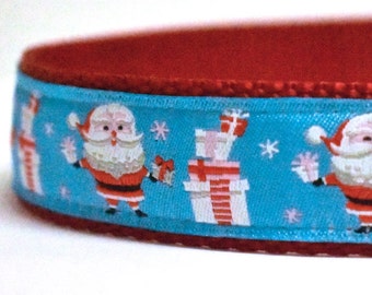 holiday dog collar, christmas dog collar, winter dog collar