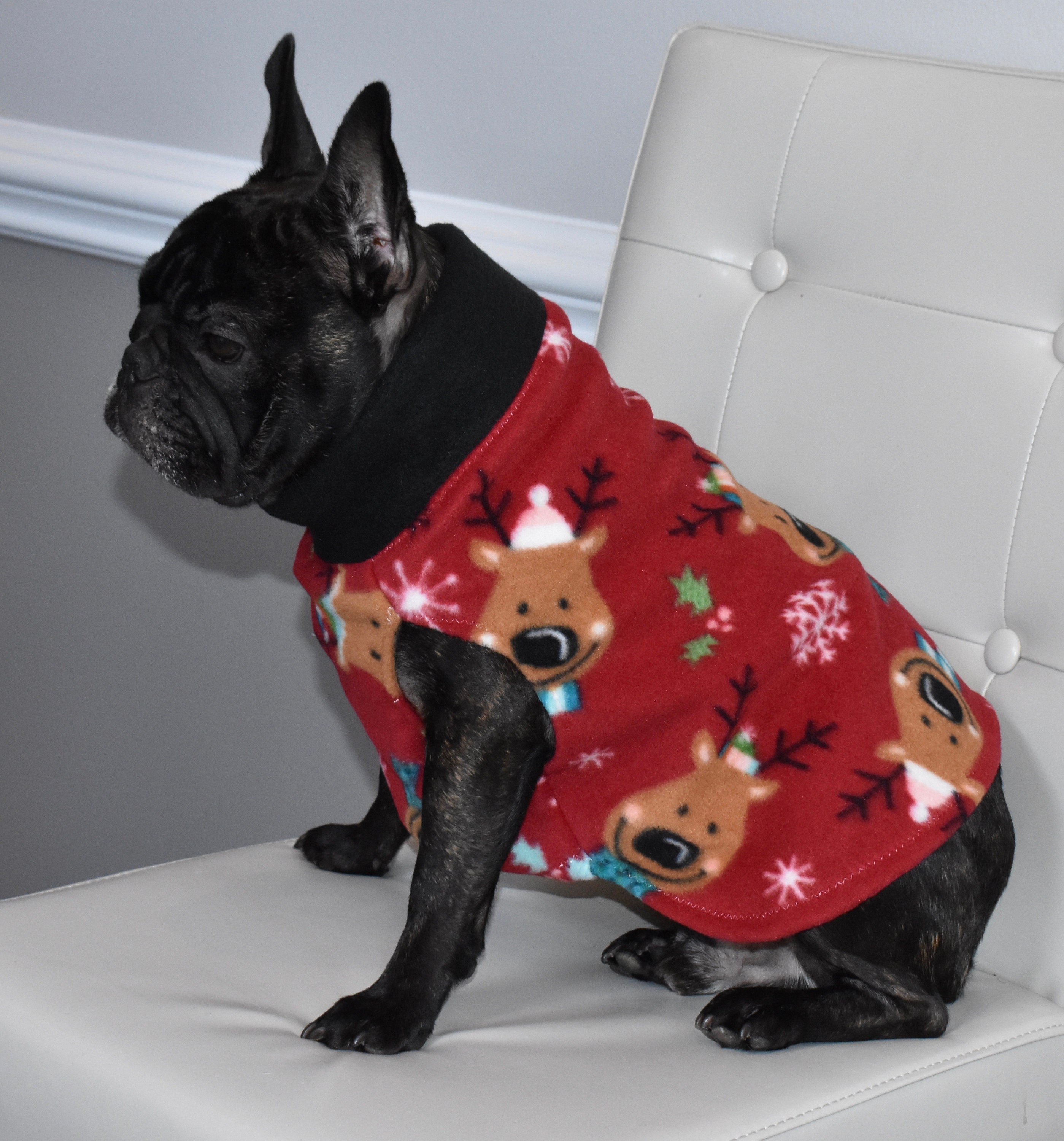 SALE French Bulldog fleece dog sweater christmas winter Etsy