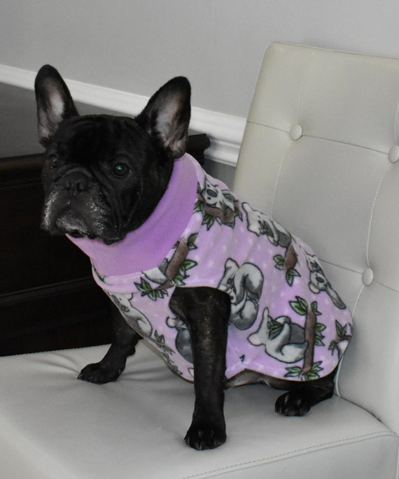french bulldog fleece jacket