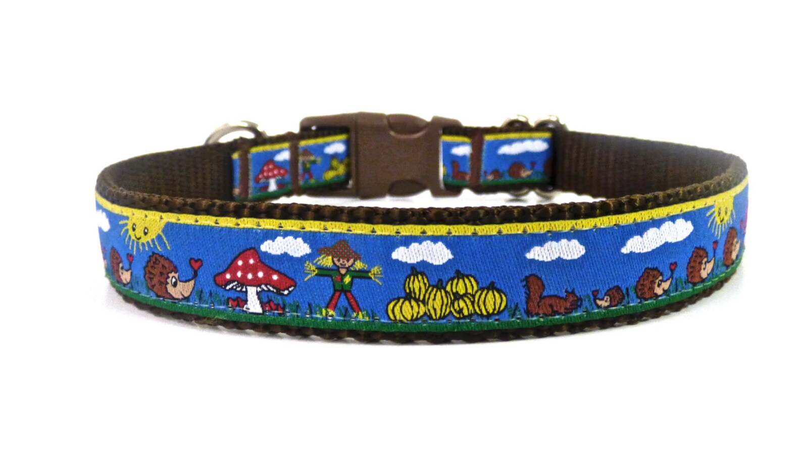 Hedgehog Dog Collar Blue Dog Collar Brown Dog Collar Farm Etsy
