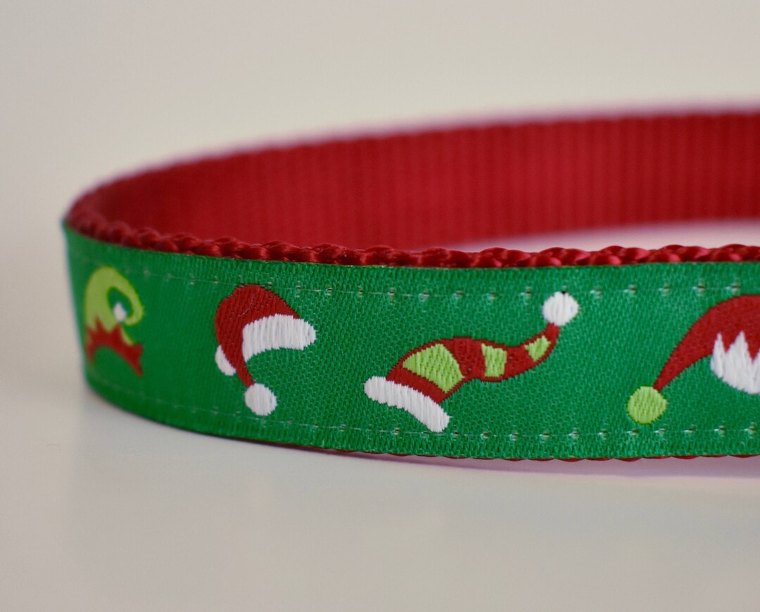 Christmas Dog Collar, Holiday Dog Collar, Green Dog Collar, Winter Dog