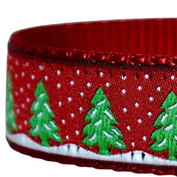 Christmas dog collar, Christmas tree dog  collar, pine tree dog collar, winter dog collar, festive dog collar, holiday dog collar