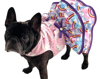 SAMPLE SALE - unicorn dog dress, pink dog dress, rainbow dog dress