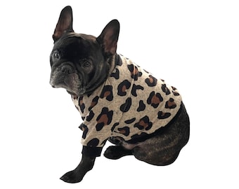 Leopard print dog shirt , small dog clothes, Dog clothes, shirt for French bulldogs