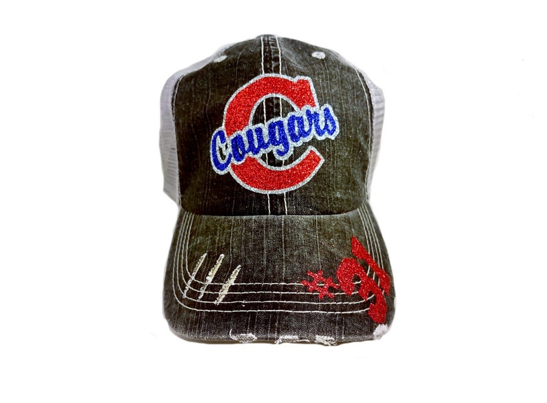 Download Cougars Hat For Mom School Spirit Hats Lightweight Baseball Hat Low Profile Hat Custom School Red Dirt Patch Sports Hat Mom Hat Collectibles Art Collectibles