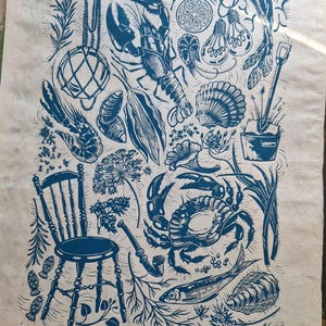 Bakfickan Visby - handmade block print - linocut