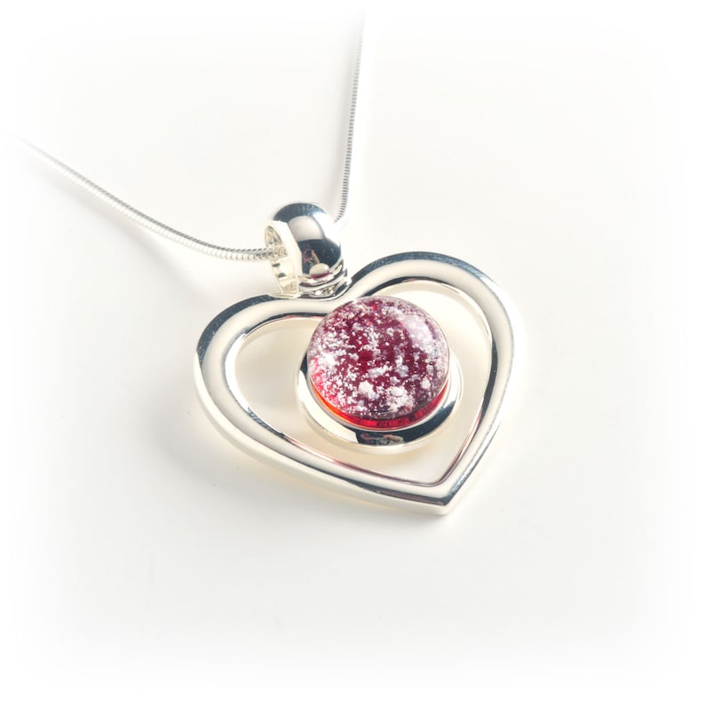 Handblown Glass Remembrance Jewelry The Eternal Love Pendant Etsy
