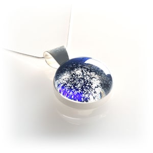 Glass Cremation Necklace - Cobalt Blue - Unique Memorial Pendant for Pet Ashes