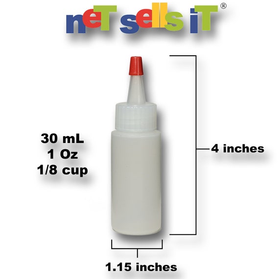4 Pack 1 Oz Mini Squeeze Bottles Food Grade Translucent Bpa-free