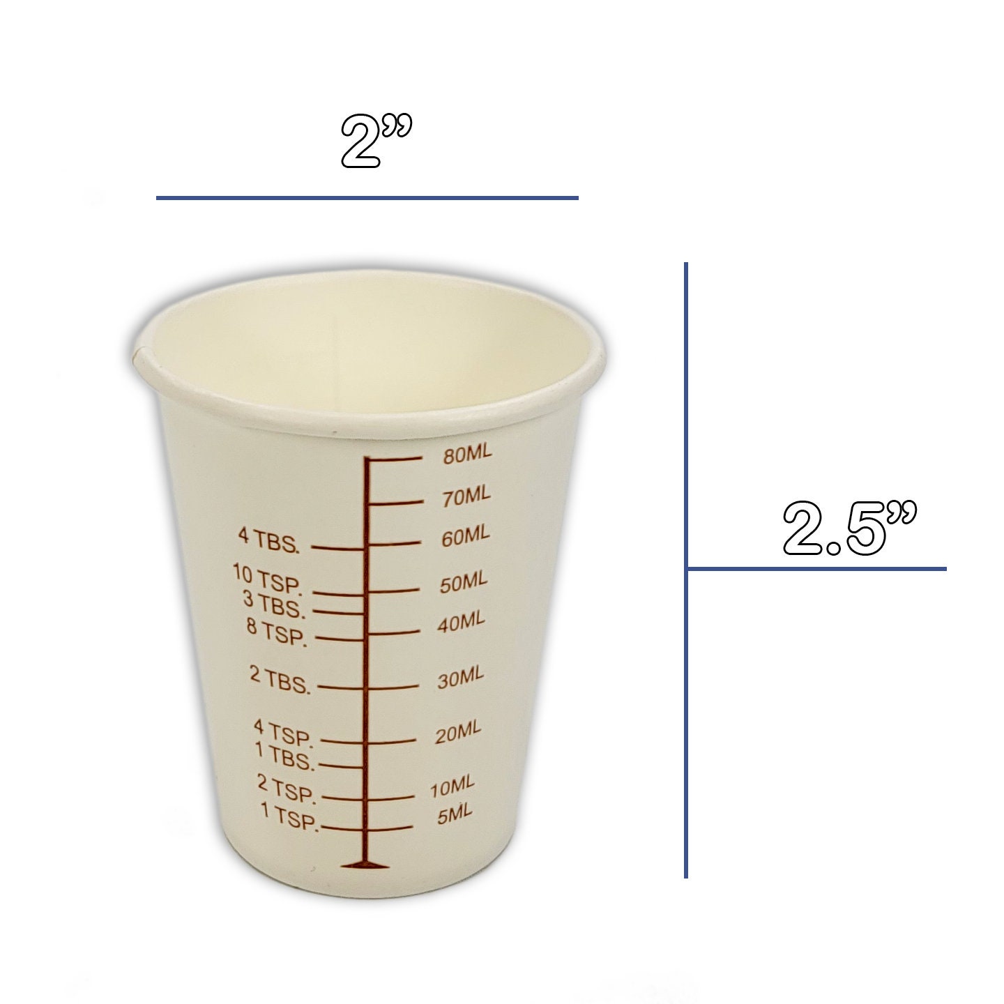 50 3oz Coated Paper Graduated Cups for Mixing Paint, Stain, Epoxy, Resin by  NetSellsIt; Disposable, Recyleable, from Renewable Resource Bamboo, Wax