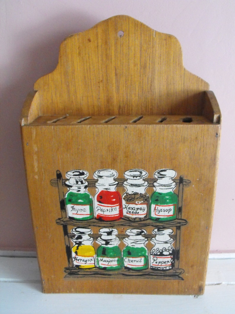 1960'S Vintage Knife Holder Nevco Wood Products Co. Inc. Etsy