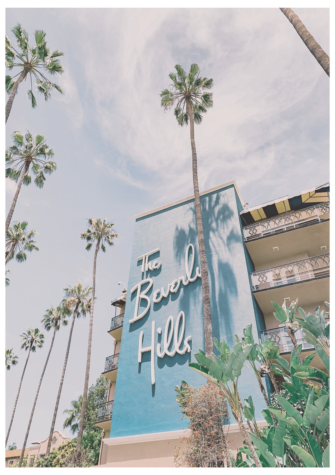 Beverly Hills Hotel Wall Art Print Hollywood Home Decor Etsy