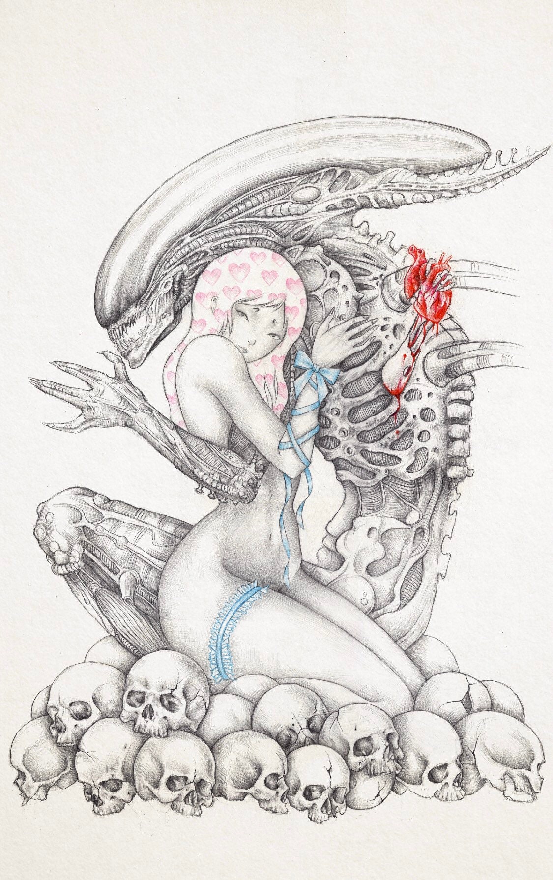 Alien Xenomorph Art Print, HR Giger Illustration, Signed - Etsy