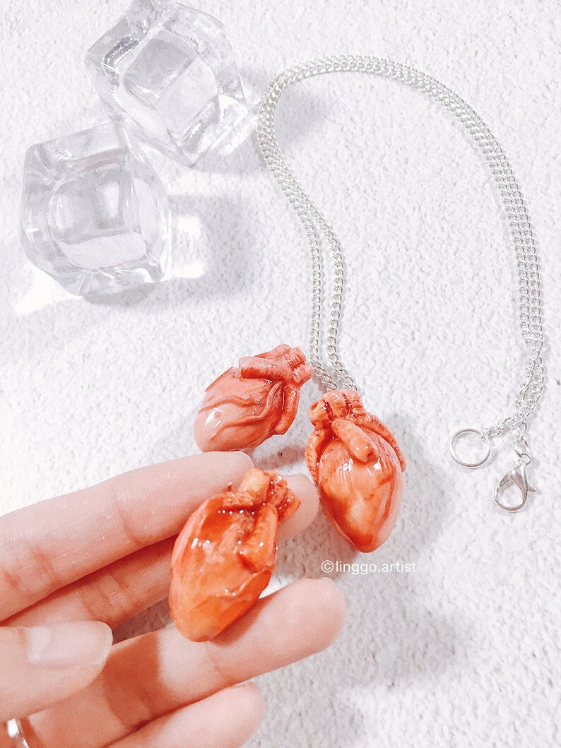 LINGGO Forensic Themed Handmade Jewelry Anatomical Heart Etsy