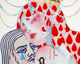 Tarot card The Emperor (IV) Holographic Sticker & Limited Print • Victorian–Gothic Celestial Art
