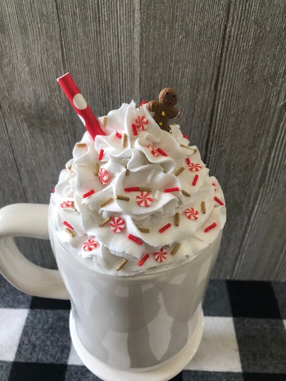 Download Gingerbread Man Faux Whipped Cream Mug Topper Etsy