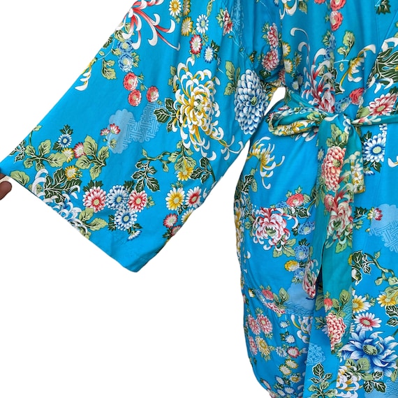 vintage 1960s/70s floral print kimono cardigan - … - image 4