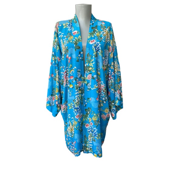 vintage 1960s/70s floral print kimono cardigan - … - image 2