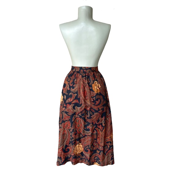 vintage designer ESCADA paisley & floral print mi… - image 1