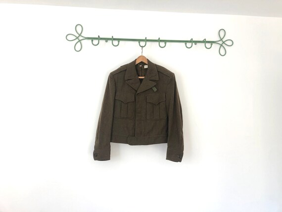 vintage us army cropped bomber jacket - 1950s mili
