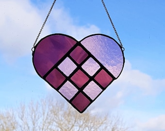 Stained glass window hangings, 3rd anniversary long distance boyfriend gift