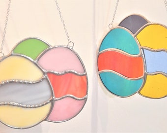 Easter Eggs Suncatcher - gift for Easter - Window décor for Easter - Stained Glass Easter eggs