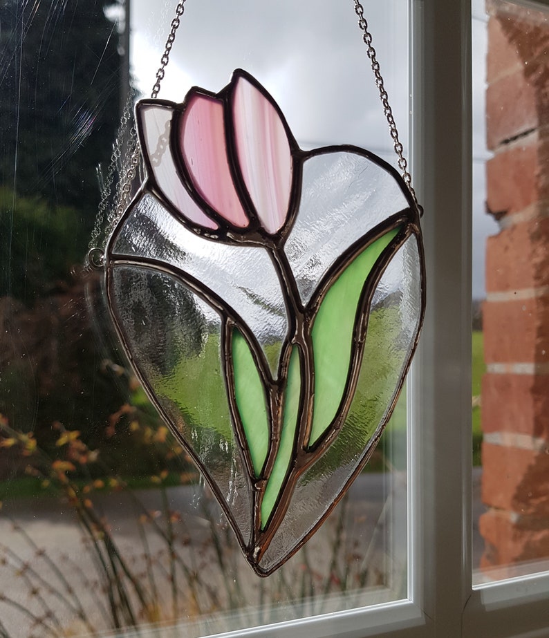 Spring birthday gift Easter Gift Gift for Mother's Day flower suncatcher tulip suncatcher image 1