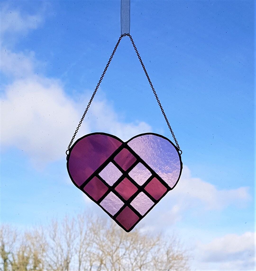 Stained Glass Window Hangings 3rd Anniversary Long Distance Etsy