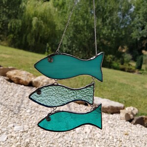 Stained glass fish mobile fish suncatcher fish décor window hanging fish sealover's gift gift for boyfriend gift under 40 image 10