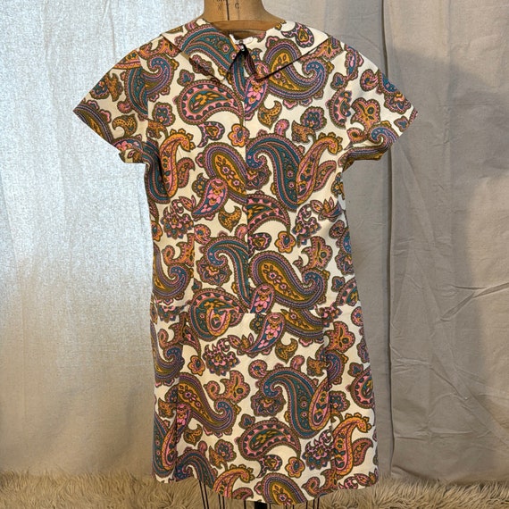 1960s Hand Sewn Paisley Romper w/ Skort, Vintage … - image 5