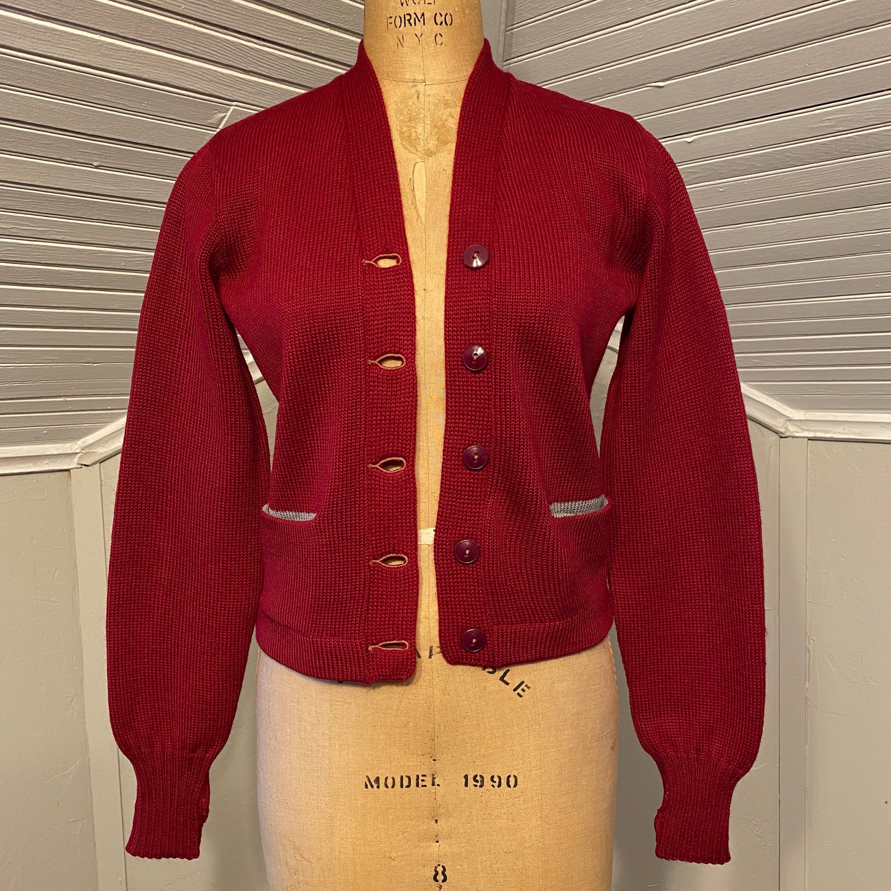 Vintage 1950's Octonek Knitting Co. Letterman | Depop