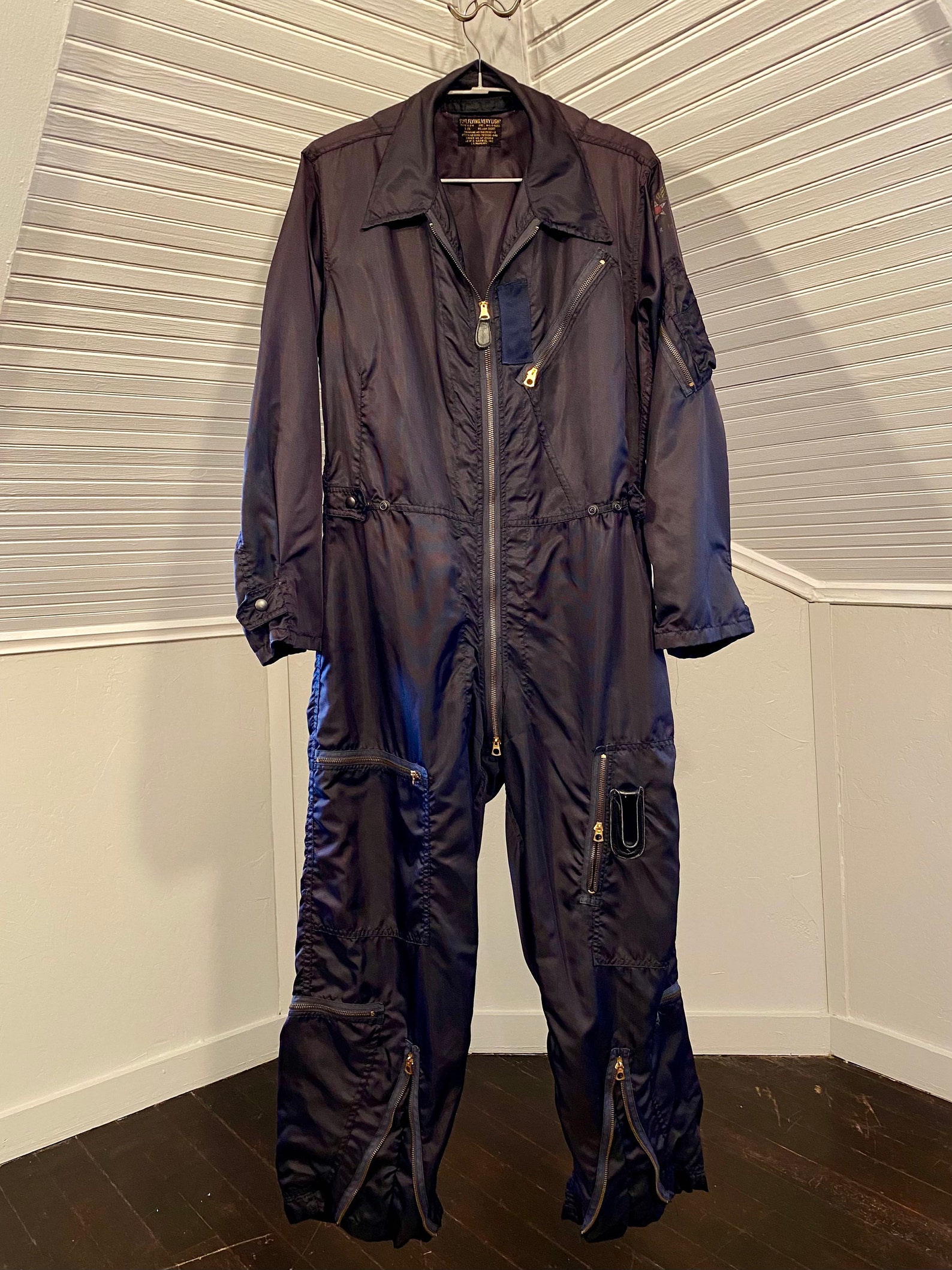 Rare 1950s K2A K2A USAF Dark Blue Nylon Flying Suit Etsy