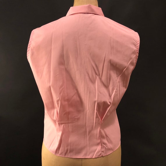 Pink Sanforized Cotton Sleeveless Blouse, Old Sto… - image 3