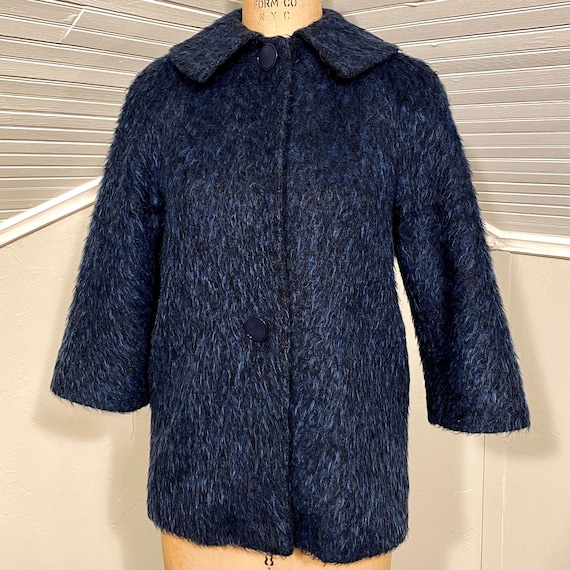 1960s Hanyang Hand Tailored Fuzzy Coat, Korean? V… - image 1