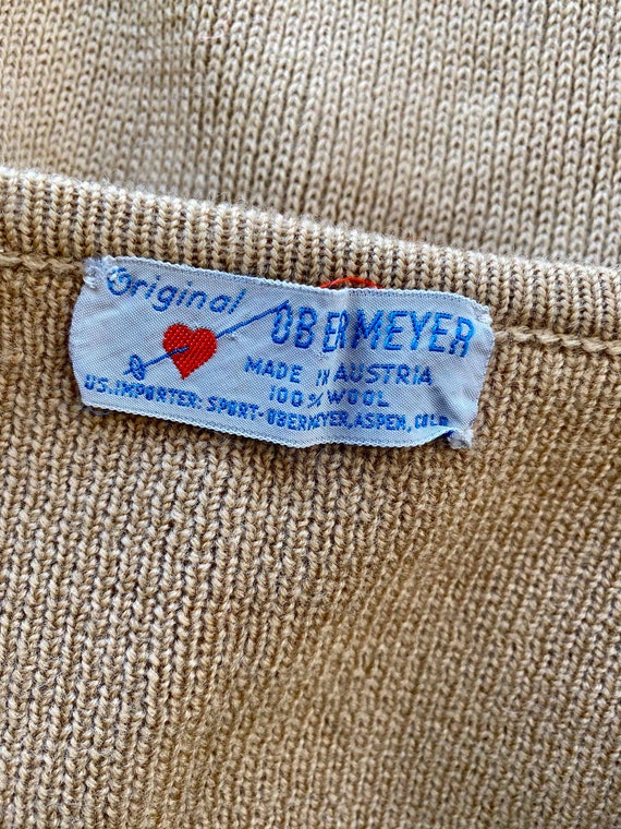 1960s Obermeyer Cardigan Sweater, Vintage - image 3