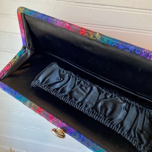 Gorgeous Rainbow Brocade Clutch, Vintage Purse image 4